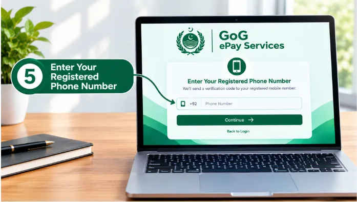 Step 5 Enter Your Registered Phone Number